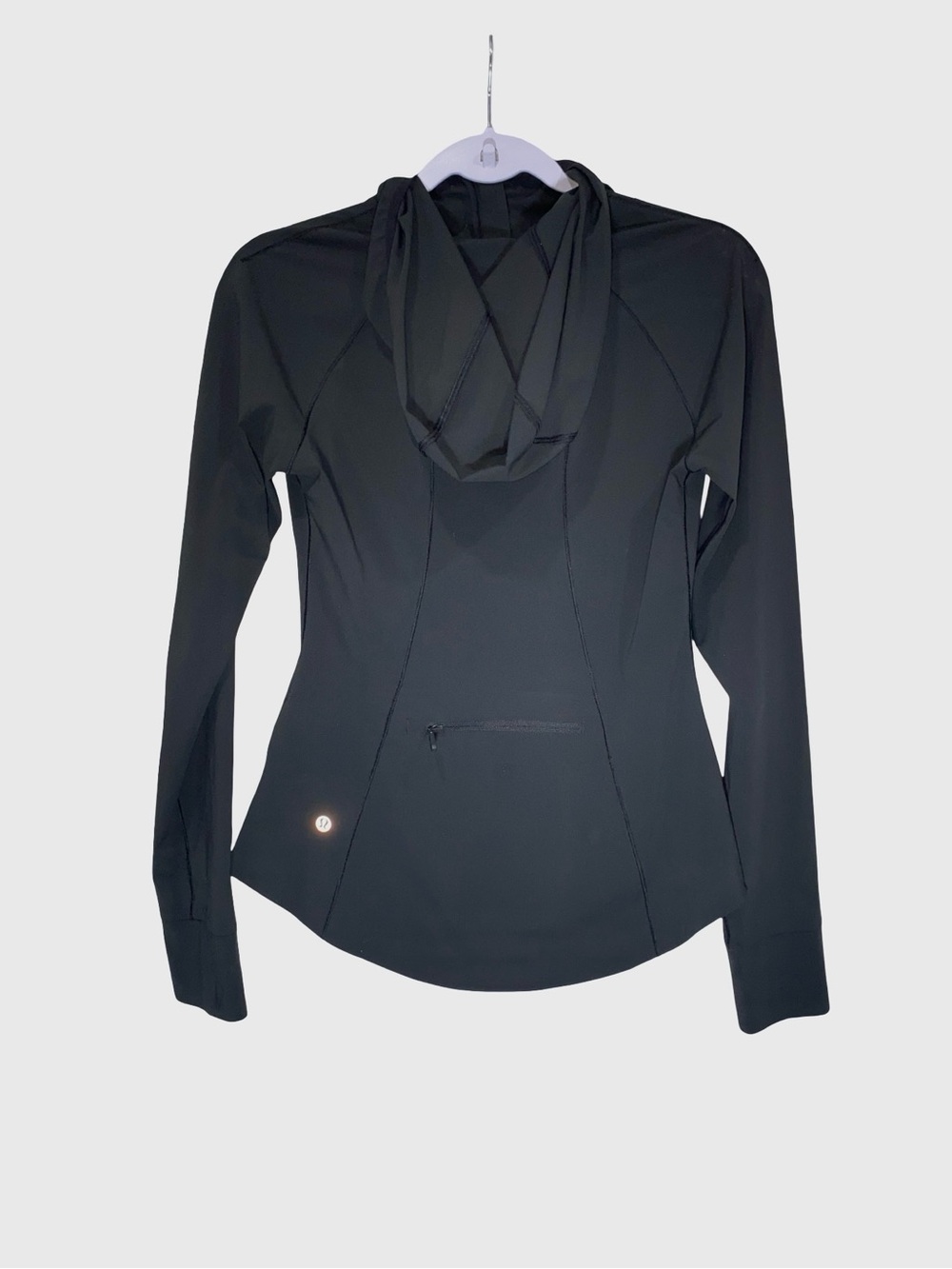 Lululemon Black Hooded Define Jacket Nulu Slim Fit Athletic Full Zip Size 4 - Picture 3 of 7